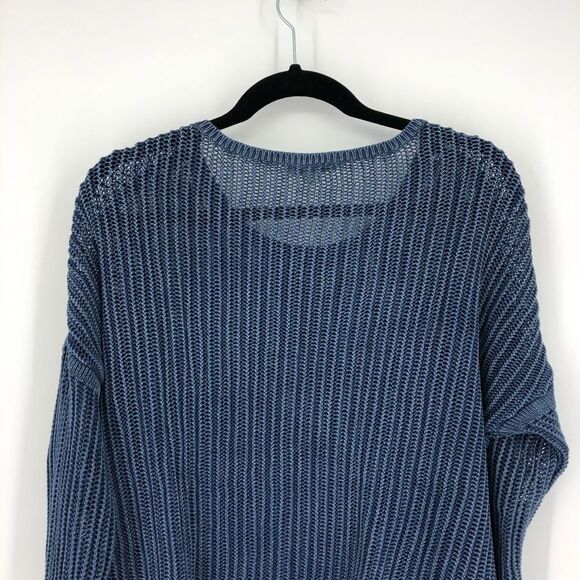 KATHERINE BARCLAY Faded Wash Open Knit Sweater - Picture 7 of 9